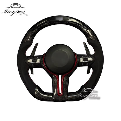 The red foil carbon fiber AUTO steering wheel is suitable for BMW E90 E91 E92 E93 E70 E71 E72 E53 F10 F30 F21 F22 F46 F30 F35 M3