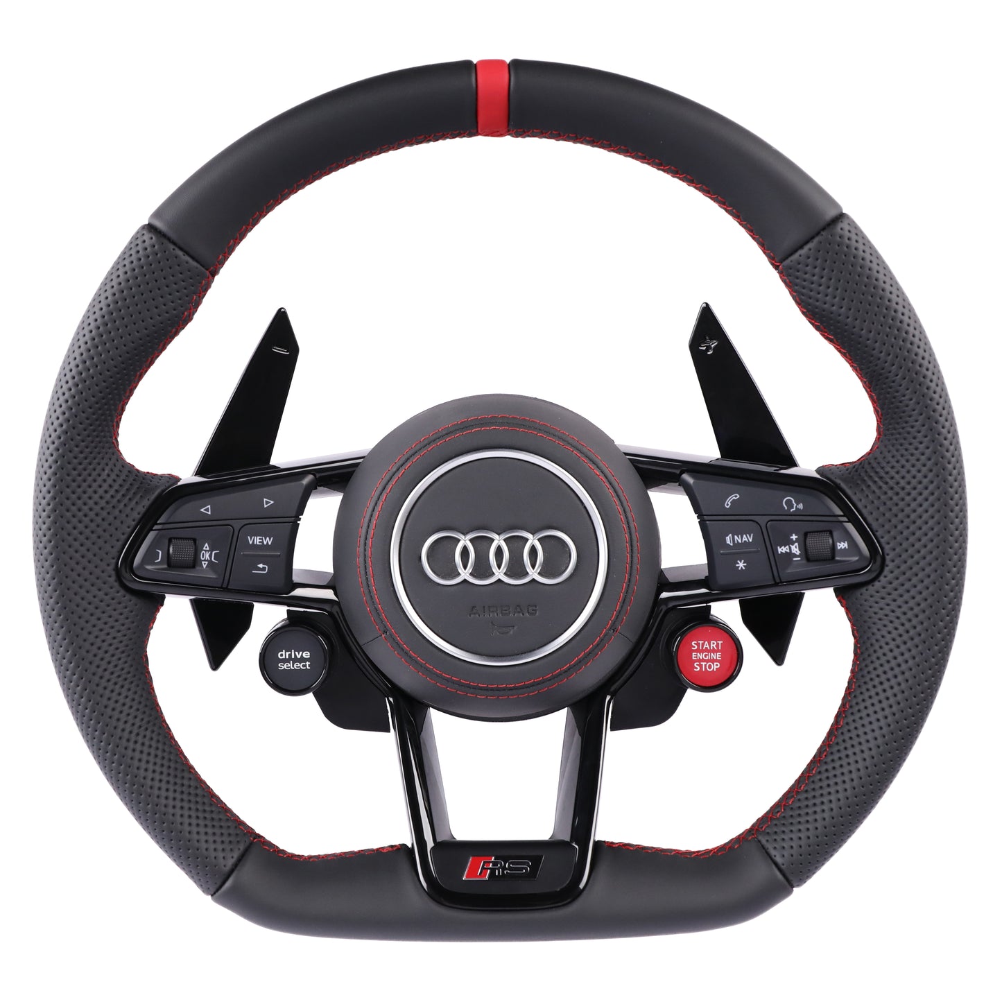 Custom R8 Steering Wheel for Audi A3 A4 A5 A6 A7 A8 S3 S4 S5 S6 S7 S8 Q3 Q5 Q7 Q8 SQ5 SQ7 SQ8 RSQ5 RSQ7 RSQ8 RS3 RS4 RS5 RS6 RS7 R8